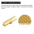 thumbnail image 4 of Uxcell 100Pack Ribbon Crimp Clamp Ends, 8/10/13/20/25mm Bookmark Pinch Clasps Golden, 4 of 6