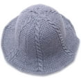 thumbnail image 6 of CoCopeaunts Fisherman Hat Women Winter Versatile Solid Color Chunky Cable Knit Basin Hat Folding Fashion Soft Warm Bucket Hats, 6 of 8
