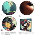 thumbnail image 3 of Designart "Woman with Floral Spiritual Heritage Portrait" People Wall Art - Global Brown African American Art Entryway Wall Art, 3 of 6
