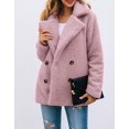 thumbnail image 4 of Abrigo PRETTYGARDEN Estilo Dos Rosa Pequeño Sherpa de Forro Polar Cálido, 4 of 6