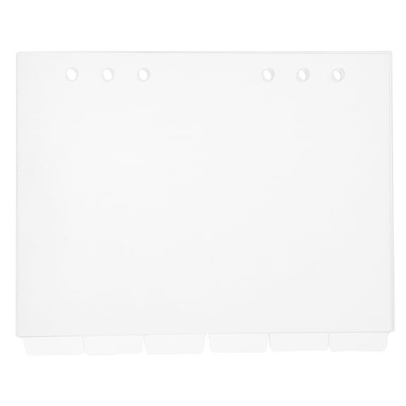 WORGEOUS 6pcs A5 Binder Dividers With Tabs Acrylic Index Dividers For 6-Ring Binders Detachable Documents Dividers Binder Inserts Index Tabs