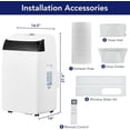 thumbnail image 2 of IdealHouse 2 Pack 12000 BTU Portable Air Conditioners, 3-in-1 Cooling Dehumidifier Fan, 24H Timer Sleep Mode Remote Control, Window Kit Included for 550 Sq Ft Indoor Space, 2 of 6