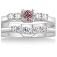thumbnail image 2 of 1.25 Carat Morganite & Diamond Inexpensive Bridal Set on 10k White Gold, 2 of 2