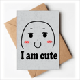 thumbnail image 1 of Adorable Cute Chat Face Cartoon Greeting Cards You are Invited Invitations, 1 of 3