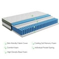 thumbnail image 6 of Novilla Classic 12" Medium-Firm Pocket Spring Hybrid Mattress with Gel Memory Foam for Cool Sleep, Queen Size, 6 of 10