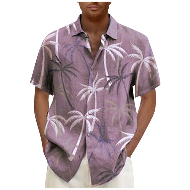 Men's Summer Short Slim Fit Fashion Breathable Men's Shirt M