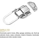 thumbnail image 4 of Toggle Catch Lock (60mm x 33mm) 4Pcs, Iron Hasp Latches - for Cabinets Boxes Suitcases, Silver Tone, 4 of 5