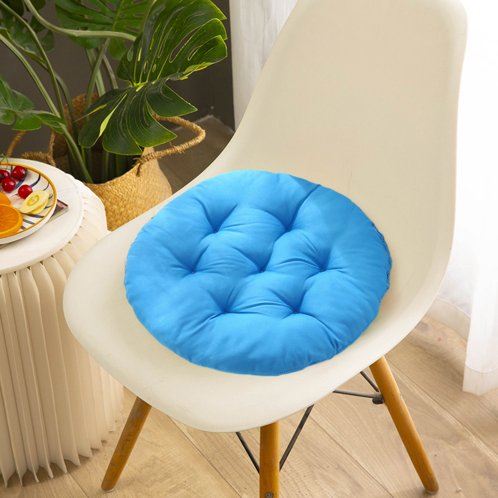 Coussin De Sol Rond Épais - Pour Méditation, Yoga, Salon Ou Jardin - Remplissage Coton, Housse Détachable - Plusieurs Tailles Et Couleurs