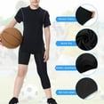 thumbnail image 2 of Baywell Boys' Sports Tights Base Layer Athletic Running Hockey Basketball Compression Leggings Boys' Tight Pants, 2 of 8