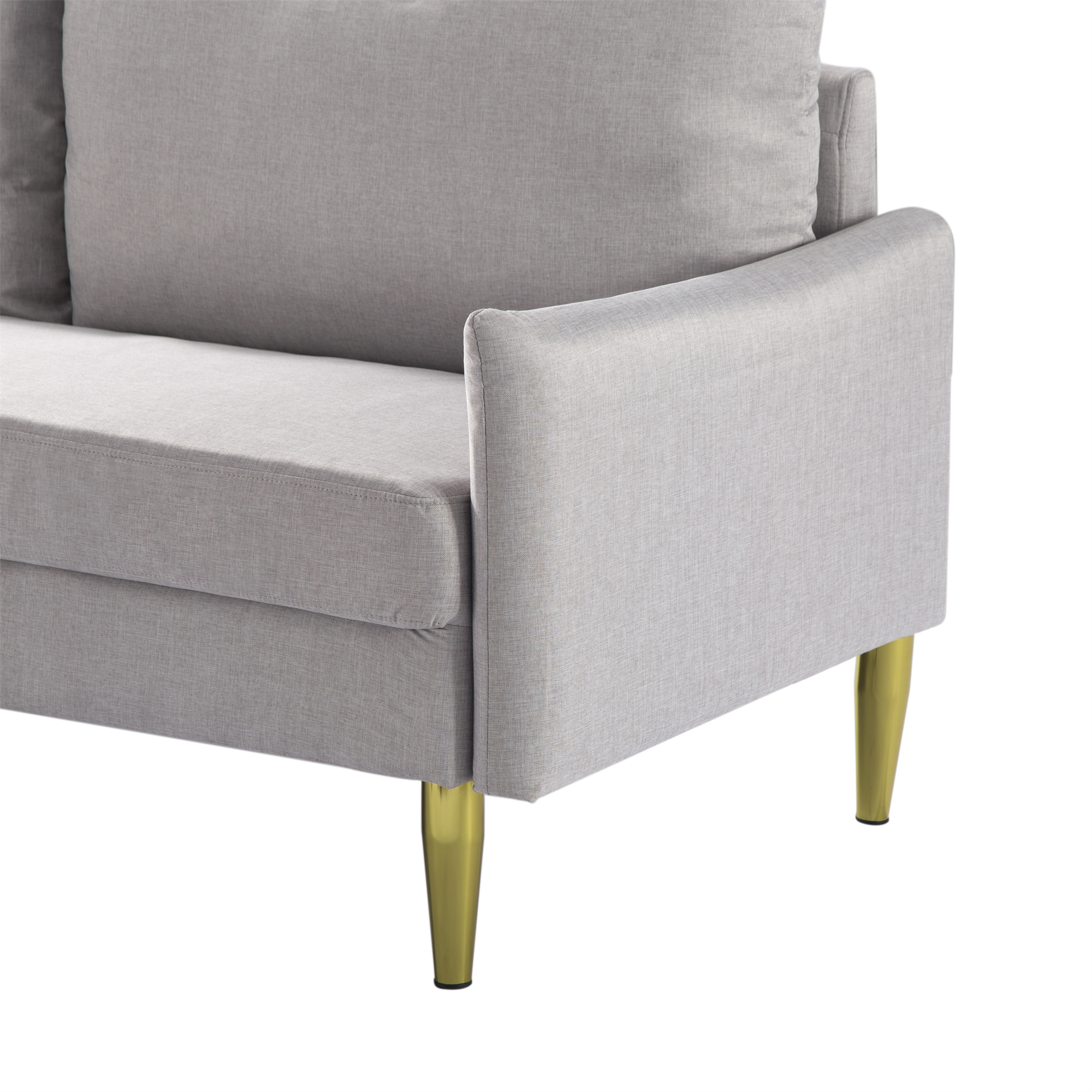 Aukfa 2-Seater Loveseat, Modern Love Seat Couch for Living Room, Beige
