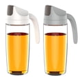 thumbnail image 1 of Un juego de 2 botellas de aceite plegables para coche de 600 ml, botellas de aceite de vinagre con tapas y tapones automáticos, botellas de aceite de oliva, dispensadores de aceite de vidrio, utilizad, 1 of 5