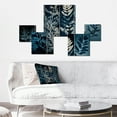 thumbnail image 2 of Designart "Retro Wildflowers In Shades Of Blue III" Floral Metal Wall Art Set, 2 of 5