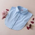 thumbnail image 1 of facefd Femmes Design Simple Couleur Unie Faux Col Filles Formel Fausse Demi-Chemise Décorative Col à Revers Détachable Accessoire Bleu Rond, 1 of 8