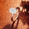 thumbnail image 4 of solitaire jewels 3CT Elongated Cushion Moissanite Hidden Halo Engagement Ring For Women, 14K Rose Gold, 4 of 6