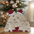 thumbnail image 3 of Rompecabezas de oso familiar, decoración de Navidad y Año Nuevo, regalo con nombre personalizado, regalo cálido para niños y madres, decoración navideña de madera artística, 3 of 4