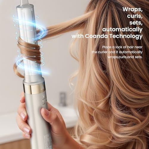 5 in 1 High-Speed Hot Air Styler, Professional Frizz-Free Blow Dryer Brush, Fast Drying Hair Dryer, No Heat Damage - Champagne