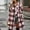 *Pink, variant on ClodeEU Womens Plus Size Flannel Plaid Button Down Shirts,Long Sleeve Lapel Long Coats For Fall Tops Green,Womens Plus L