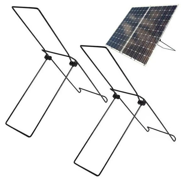 2 x Solar Panel Stand-Black