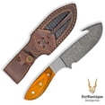 thumbnail image 2 of FRD: Compact Damascus Guthook Hunting Knife - Orange, 2 of 5
