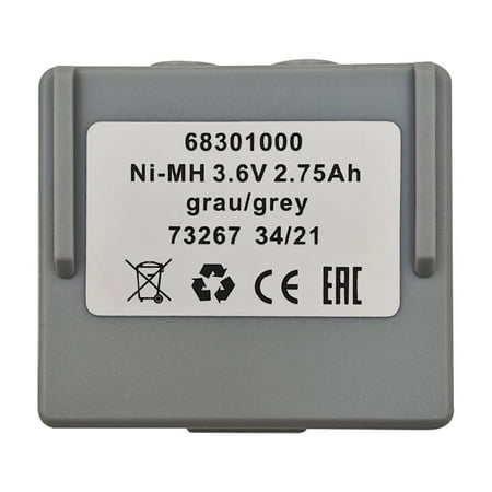 TrendyChic (1-Pack) 68301000 68300900 3.6V 2750mAh Ni-MH Rechargeable Battery for Remote Control Grey Battery