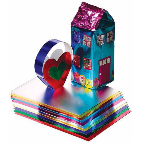 Hygloss Embossed Metallic Foil Paper, 9" x 10", Assorted Colors, 30pk