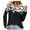 Black, variant on Sweaters for women Women's Fashion Leopard Printed Solid Stitching Loose Button V-Neck Long Sleeve Knitted Sweater christmas sweater women