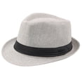 thumbnail image 2 of Men‘s Breathable Linen Top Hat Outdoor Straw Sun Hat Jazz Hat Black, 2 of 3