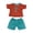 Red, variant on Ohmyroo 18-Inch Doll Soccer Outfit, Casual Sports Jersey & Shorts Set for Dolls, Orange/Red/White