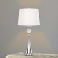 thumbnail image 2 of Fangio Lighting 1525 30.75 inch Crystal & Brushed Steel Metal Table Lamp, 2 of 3