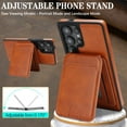 thumbnail image 3 of for Samsung Galaxy S24 Ultra, Compatible with MagSafe, Magnetic 2 in 1 Detachable Wallet Case with Card Holder Women Men, Business PU Leather RFID Blocking Flip Kickstand Credit Slots, Lightbrown, 3 of 11
