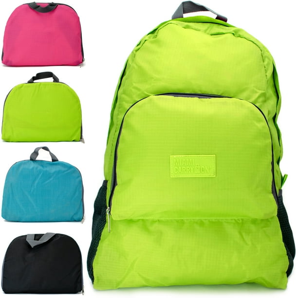 Miami Carryon Foldable Backpack, Green