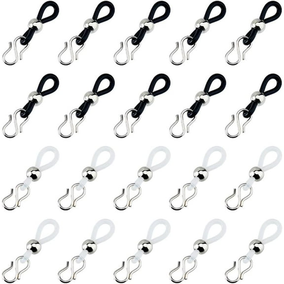 20Pcs Jeans Keep Zipper 2 Color Zipper Holder Upper Pant Zipper Keeper Jeans Zipper and Button Hook