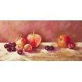 thumbnail image 2 of Whatmore, Nel 24x14 Black Ornate Wood Framed with Double Matting Museum Art Print Titled - Cherries and Apples (detail), 2 of 4