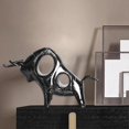thumbnail image 2 of Escultura nórdica, estatua artística de Animal, adornos artesanales de resina creat, decoración de escritorio para el hogar, Oficina y 255x85 negro Baoblaze Estatuilla de vaca, 2 of 8