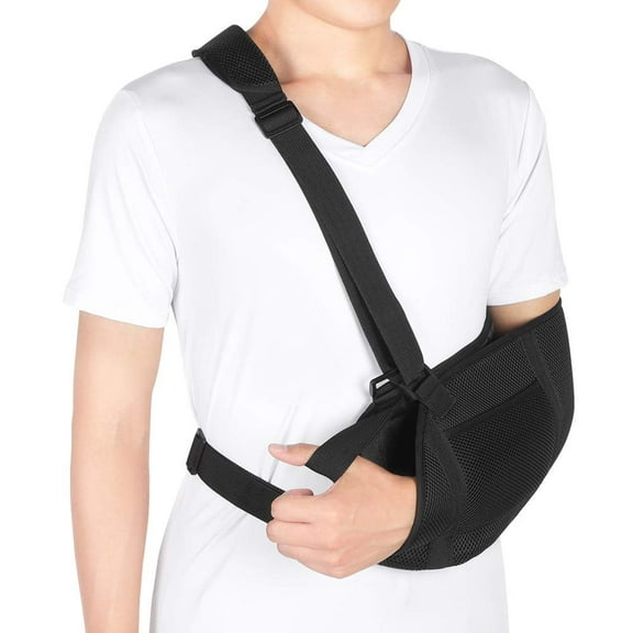 Arm Sling for Shoulder, Mesh Medical Sling with Waist Strap, Breathable Shoulder Immobilizer Support for Broken Arm Wrist Elbow Shoulder Injury, Available for Women and Men Left or Right Arm