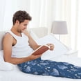 thumbnail image 5 of Gukieu Shark pirate Print Men's Home Trousers, Elastic Drawstring Home Pajamas Clothing Suitable for Adult Men-3X-Large, 5 of 6