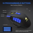 thumbnail image 3 of Mistaha Souris de Jeu Filaire Programmable 4000 DPI Souris Ergonomique 18 Boutons Programmables/ 4 Niveaux de DPI Réglables/, 3 of 8
