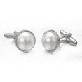 thumbnail image 6 of Yoursfs Pearl Silver Cufflinks for Men Personalized Wedding Cuff links Party Business Tuxedo Cuffs Jewelry, 6 of 6