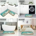 thumbnail image 6 of Starfish Seashell Summer Kitchen Rugs Beach Sea Water Kitchen Floor Runner Bathroom Mat Carpet Doormat Washable Rug 17x27 Inch + 17x47 Inch Perfect for Living Room Bedroom Entryway, 6 of 6