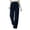 Navy, variant on Iyufng Corduroy Wide Leg Pants for Women Casual Soft Loose Fit Long Trousers