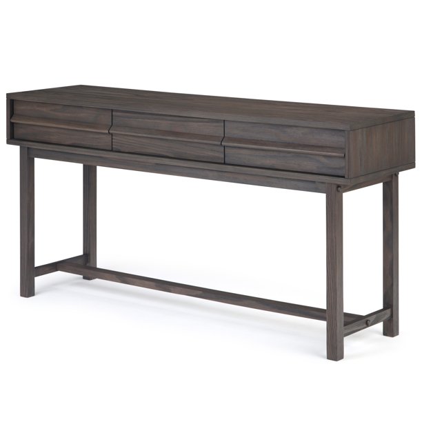 Brooklyn Max Raylen Solid Wood 60 Inch Wide Rustic Modern Console Table In Driftwood Com Wide Rustic Modern Console Table, 60 Console Table Modern Design