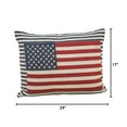 thumbnail image 2 of 23.6 in Jacquard Patriotic Flag Throw Pillow, 2 of 7