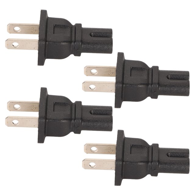 Adaptador De Corriente NEMA 1-15P A IEC320 C7, Adaptador De Enchufe De Alimentación 1-15P A C7 Enchufe Estadounidense 125V Estándar 4 Uds Para Lámpara De Escritorio Para Altavoz