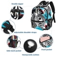 thumbnail image 3 of Zebra Large Capacity Backpack with Adjustable Shoulder Strap, Printed Design, Lightweight , Shoulder Backpack Book Bag, Small Backpack Purses for Teens, 3 of 6