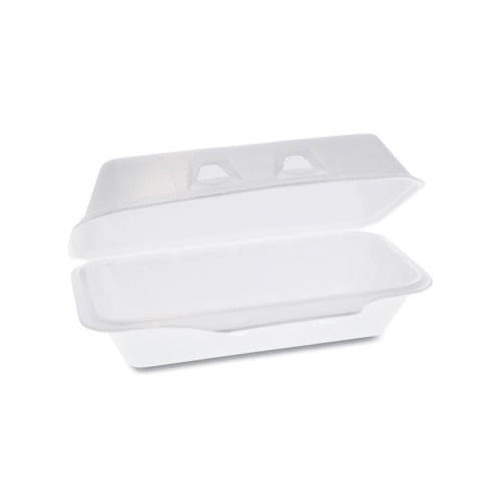 PrimeWare White Hinged Lid Food Container – 9x9 Inches, Molded Fiber, Case Of 200