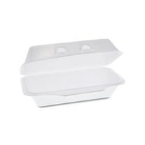SmartLock Foam Hinged Containers Medium, 8.75 x 4.5 x 3.13, White, 440/Carton