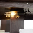 thumbnail image 6 of Lighted Glass Cabinet 2 Doors Curio Display Cabinet with Adjustable Glass Shelves and 1 Drawer Farmhouse Buffet Sideboard, Cherry, 6 of 7