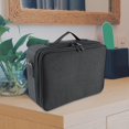 thumbnail image 1 of Caja organizadora de maquillaje Estuche de maquillaje Organizador de brochas de maquillaje con compartimento Bolsa de maquillaje de viaje Portátil con , Capas Negro Yinane Organizador de maquillaje, 1 of 4
