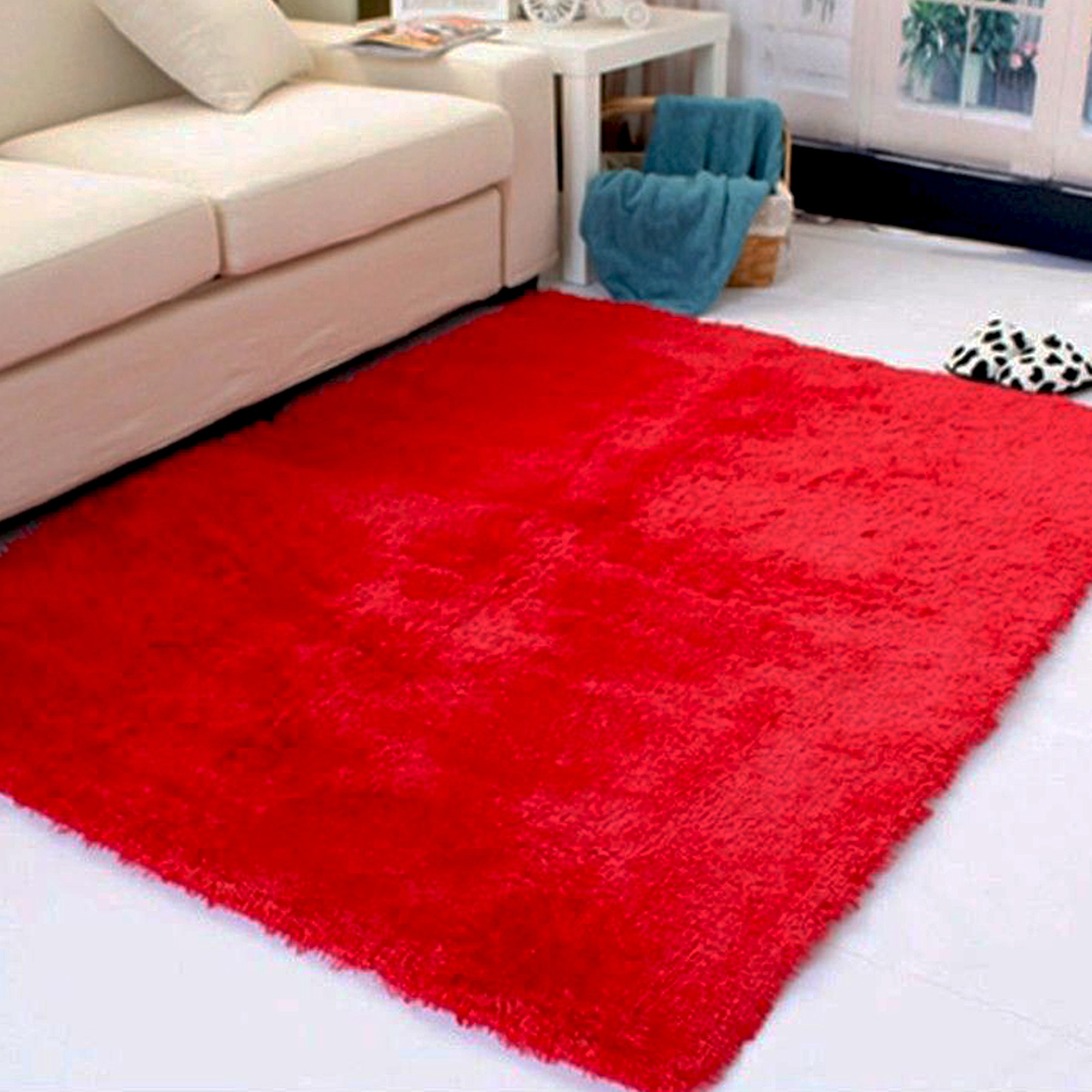 JANSION Area Rugs Soft Faux Fur Silky Rug Baby Nursery Childrens Room