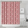 thumbnail image 2 of Extra Long Boho Shower Curtain 72x84 Inches - Vintage Floral & Tropical Leaves Pattern, Waterproof Bohemian Bathroom Decor with 12 Hooks, Tribal Rustic Style, 2 of 5